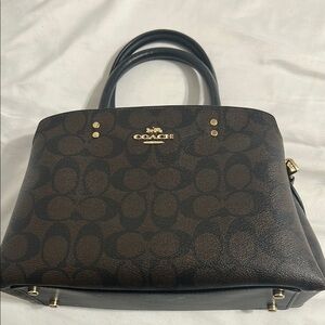Coach Brown and Black Signature  Bag